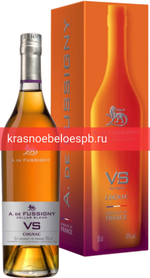 Заказать доставку Коньяк Cognac A.de Fussigny Cellar Blend VS 0.5 л Фото 1 - Коньяк Cognac A.de Fussigny Cellar Blend VS 0.5 л