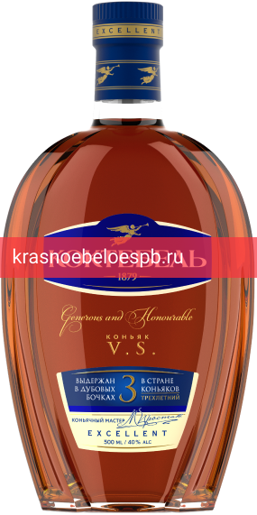 Фото 4 - Коньяк Коктебель трехлетний 3 Звезды 0.5 л 40%