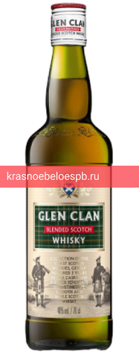 Фото 6 - Виски GLEN CLAN Blended Scotch Whisky 0.7 л