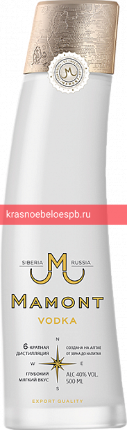 Фото 8 - Водка Мамонт 0.5 л
