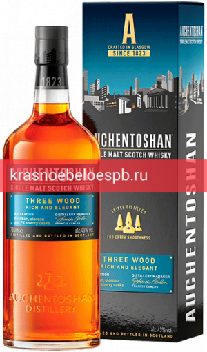 Заказать доставку Виски Auchentoshan Three Wood 0.7 л Фото 2 - Виски Auchentoshan Three Wood 0.7 л